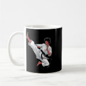 Black Belt Karate Fighter  コーヒーマグカップ (左)