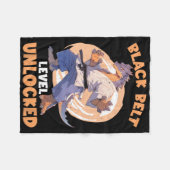 Black Belt Level Unlocked  フリースブランケット (正面(横))