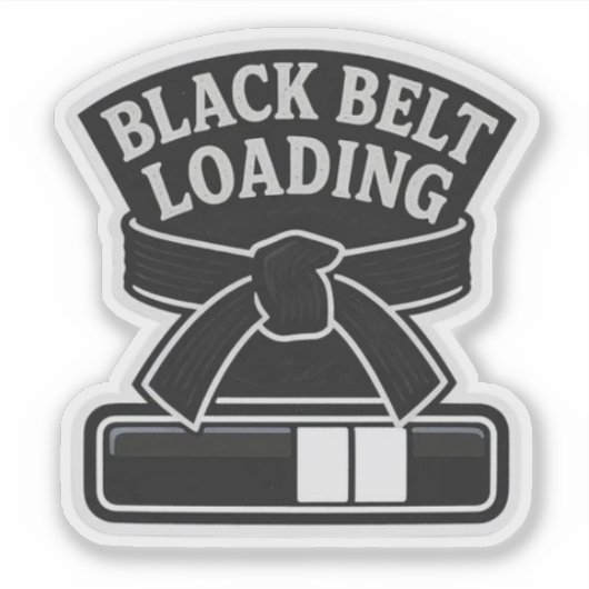 Black Belt Loading... シール (正面)