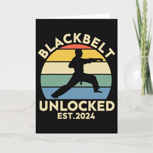 Black Belt Men Achievement Martial Arts Karate Boy カード (正面)