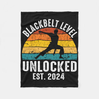 Black Belt Men Achievement Martial Arts Karate Boy フリースブランケット