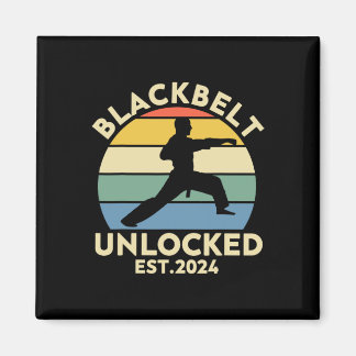 Black Belt Men Achievement Martial Arts Karate Boy マグネット
