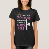 Black Belt Princess Karate Girl Tシャツ (正面)