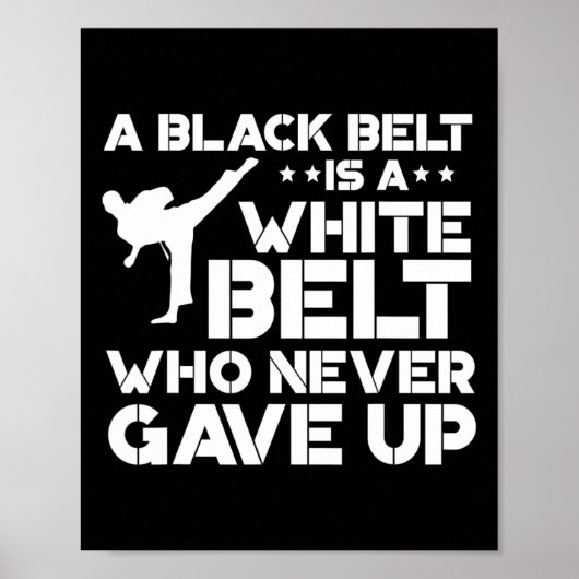 Black Belt Shirts Taekwondo Karate Gift  ポスター (正面)