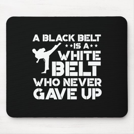 Black Belt Shirts Taekwondo Karate Gift  マウスパッド (正面)