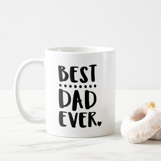 Black "Best Dad Ever" For Father's Day コーヒーマグカップ (ドーナツ)