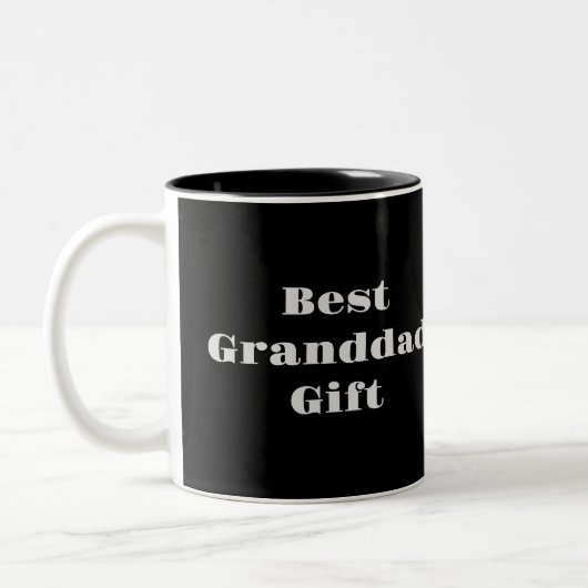 Black Best Granddad Gift Mug ツートーンマグカップ (左)
