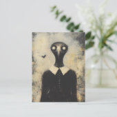 Black Bird in a Black Dress Horror Fantasy ポストカード (スタンド正面)