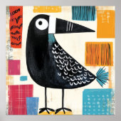 Black Bird Modern Art ポスター (正面)