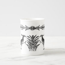 Black Birds & Reeds Bone China Mug