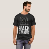 Black Black cat Black mom Tシャツ (正面フル)