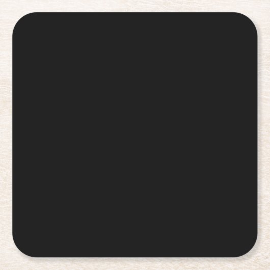 Black-black, simply elegant スクエアペーパーコースター (正面)