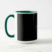 Black-black, simply elegant, green trim, マグカップ (左)
