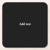Black-black, simply elegant template, スクエアペーパーコースター (正面)