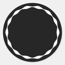 Black  Blank Circle Custom Spice Sticker