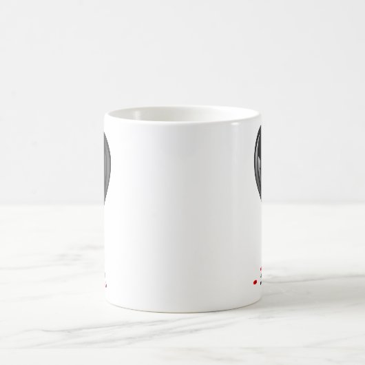 Black Bleeding Cut Open Broken Heart Goth Valentin コーヒーマグカップ (中央)