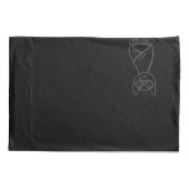 Black Blinky Bat outlined Pillow case set 枕カバー (裏面-左)
