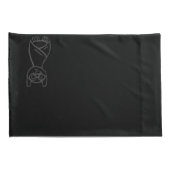 Black Blinky Bat outlined Pillow case set 枕カバー (裏面-右)