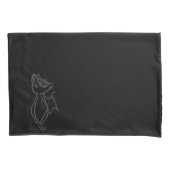 Black Blinky Bat outlined Pillow case set 枕カバー (正面左)