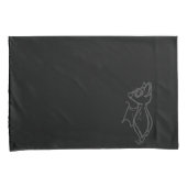 Black Blinky Bat outlined Pillow case set 枕カバー (正面右)