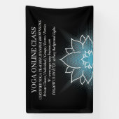 Black Blue Meditation Salon Yoga Lotus 横断幕 (縦)