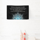 Black Blue Meditation Salon Yoga Lotus 横断幕 (インサイチュ)