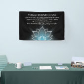 Black Blue Meditation Salon Yoga Lotus 横断幕 (トレードショー)
