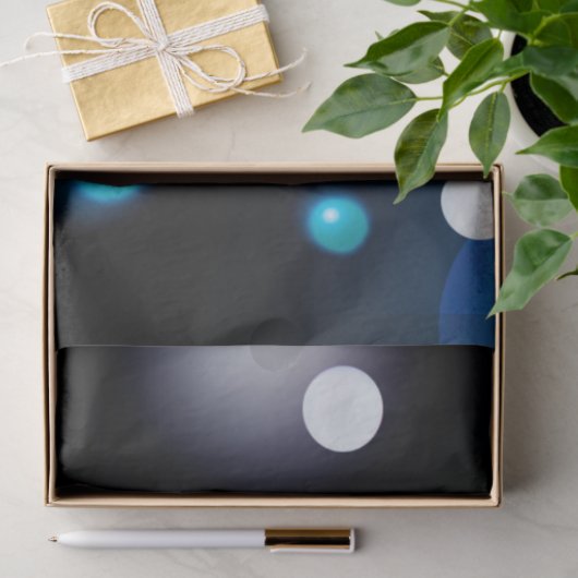 Black & Blue Midnight Sparkle Neon Glow New Year  薄葉紙 (ギフト)