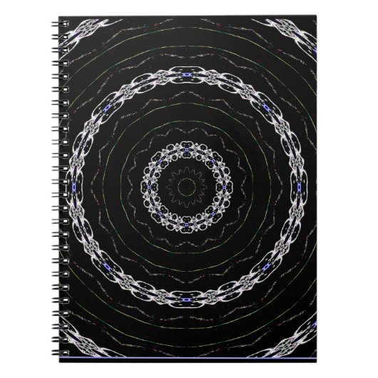 Black Blue n Silver Spiral Notebook ノートブック (正面)