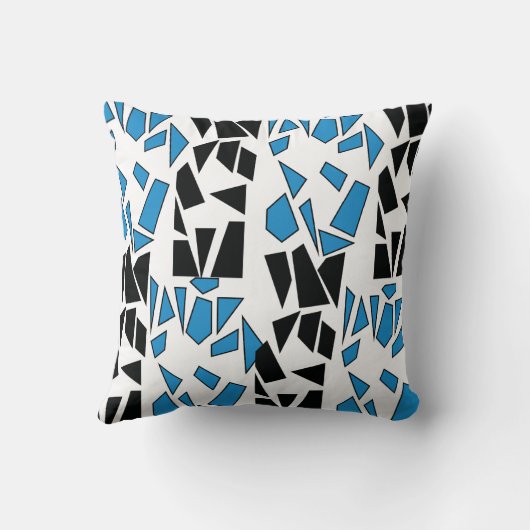Black Blue Stained Glass Pattern クッション (裏面)