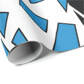 Black Blue Stained Glass Pattern ラッピングペーパー (ロールコーナー)