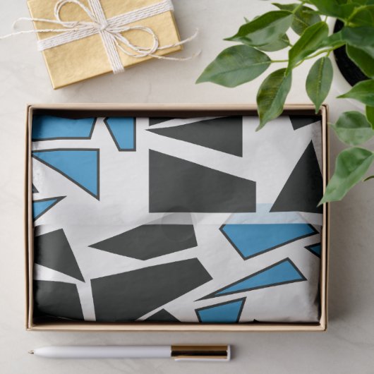 Black Blue Stained Glass Pattern 薄葉紙 (ギフト)