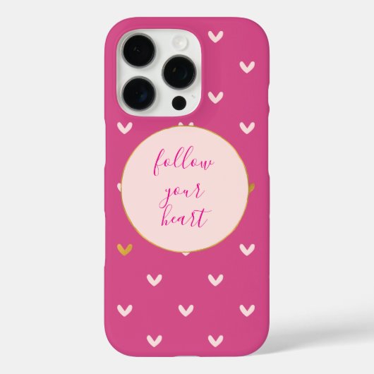 Black Blush Pink Gold Hearts Case-Mate iPhoneケース (裏面)