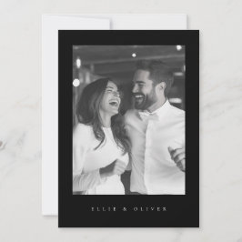 Black Boho Photoモダン結婚のモダン 招待状