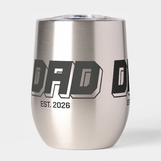 Black Bold Established New Dad Gift (正面)