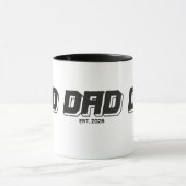 Black Bold Established New Dad Gift マグカップ (中央)