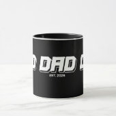 Black Bold Established New Dad Gift マグカップ (中央)