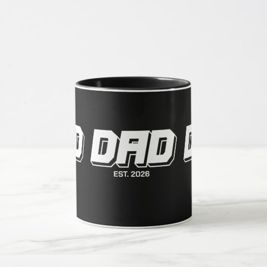Black Bold Established New Dad Gift マグカップ (中央)
