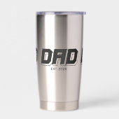 Black Bold Established New Dad Gift 保温保冷タンブラー (左面)