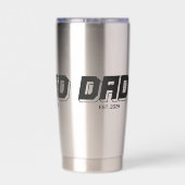 Black Bold Established New Dad Gift 保温保冷タンブラー (背面)