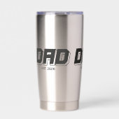 Black Bold Established New Dad Gift 保温保冷タンブラー (正面)