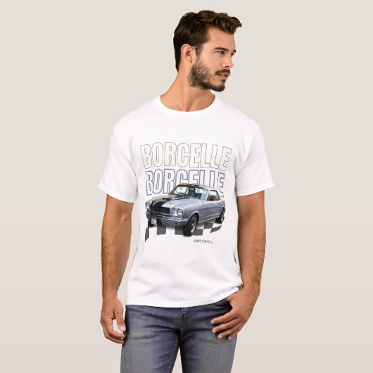 Black Bold Retro Car T-Shirt Tシャツ (正面フル)