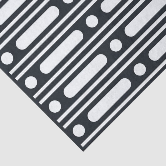 Black Bone Inlay Dots Border Decoupage Paper 薄葉紙 (詳細)