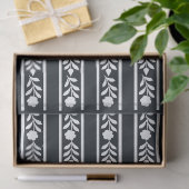 Black Bone Inlay Floral Border Decoupage Paper 薄葉紙 (ギフト)