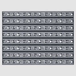 Black Bone Inlay Floral Border Decoupage Paper 薄葉紙