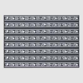 Black Bone Inlay Floral Border Decoupage Paper 薄葉紙