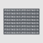 Black Bone Inlay Floral Border Decoupage Paper 薄葉紙 (正面)