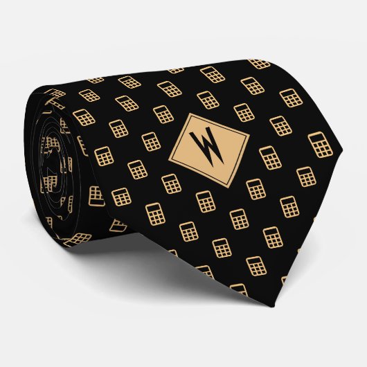 Black Bookkeeper Calculator ネクタイ (ロール)