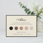 Black Border Color Palette Wedding Guest Attire エンクロージャーカード (スタンド正面)