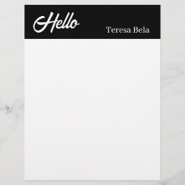 Black Border Corporate Mail Typography letterhead レターヘッド